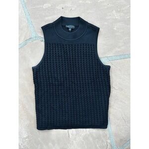 Womens Rag & Bone Black Knit Sleeveless Turtleneck Sweater Small